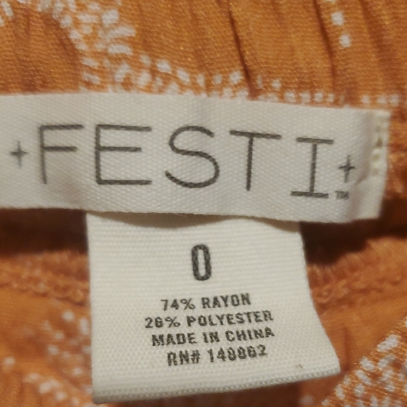 Orange Boho Polazzo Pants, Size 16 - Picture 3 of 9
